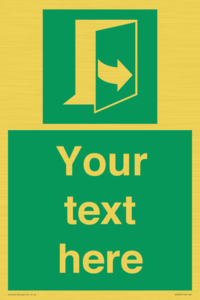 Custom sign safe condition door opens pulling left hand side